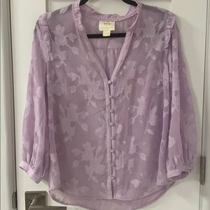 Maeve sheer appliqué blouse
